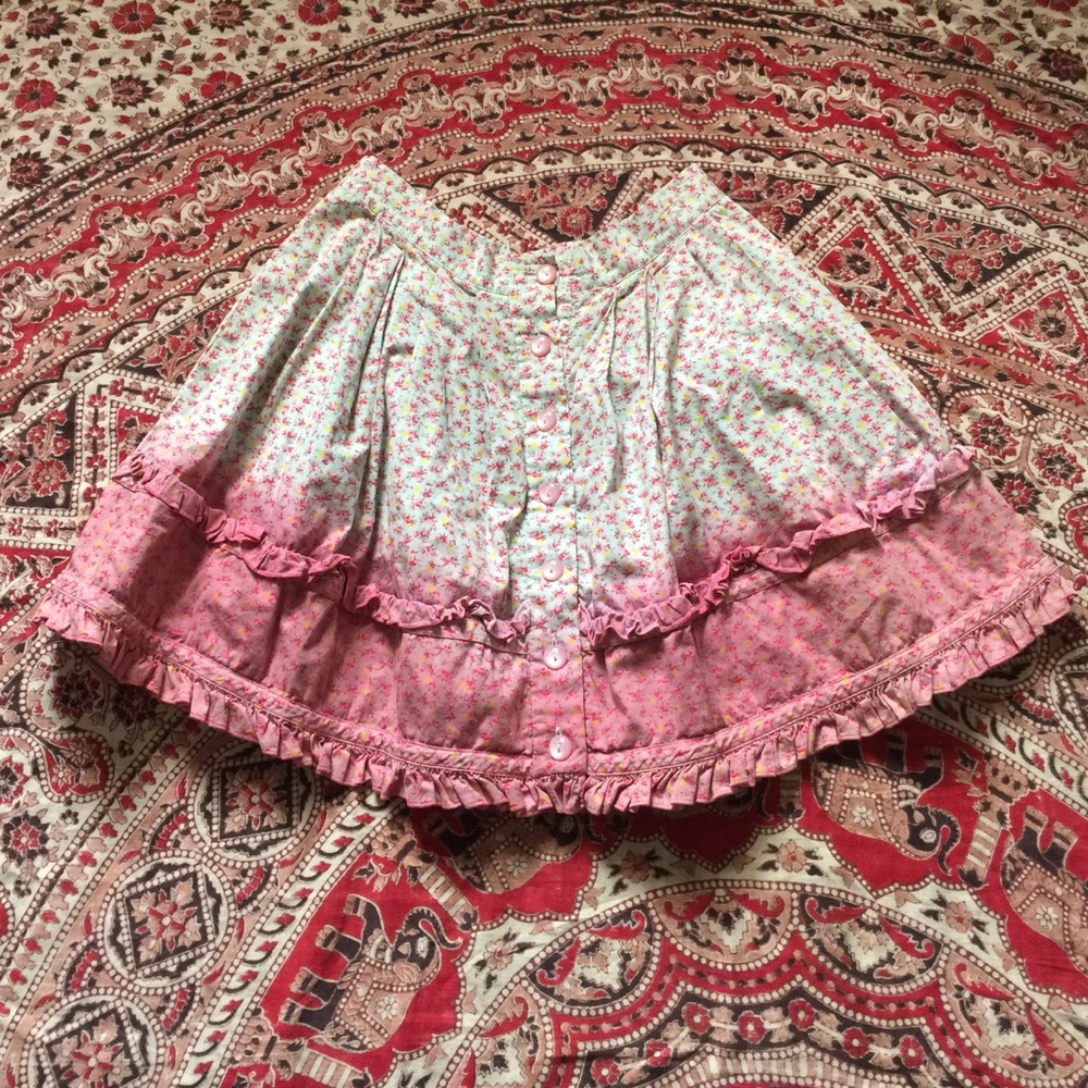 Vintage Betsey Johnson floral print skirt